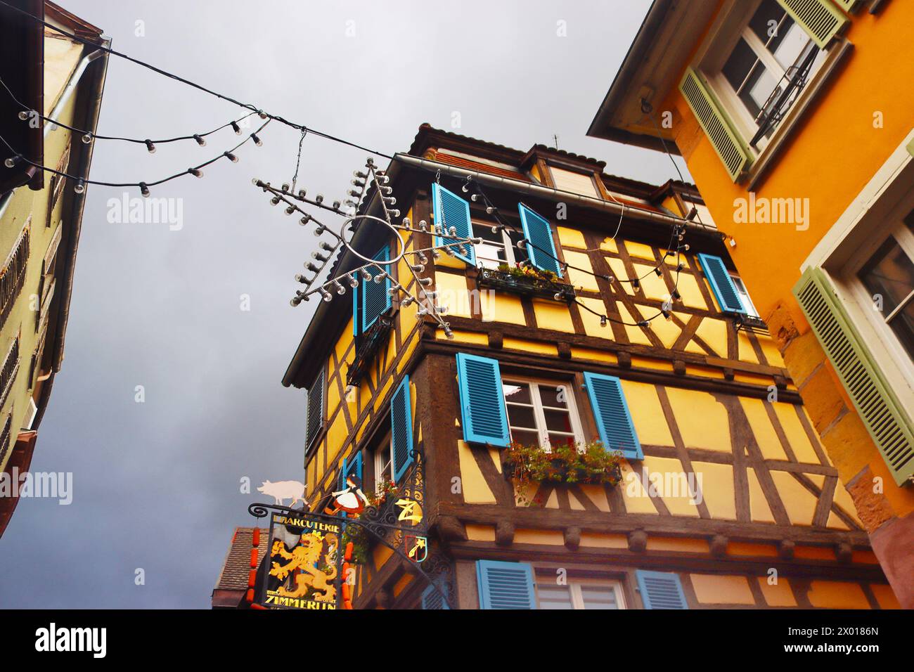 Colmar, France - December 21, 2023: Buildings in the old town Stock Photo