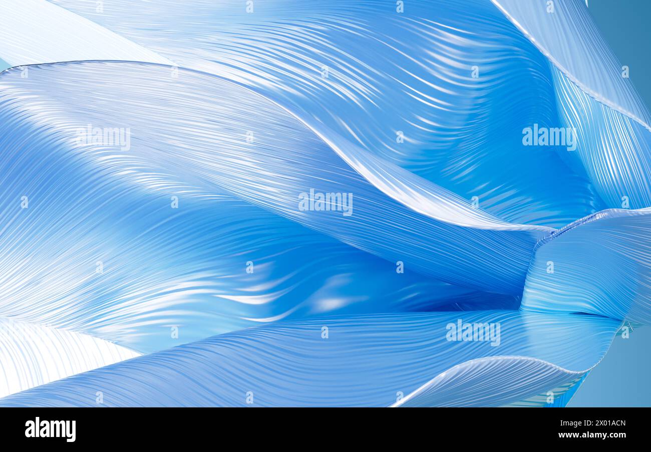 Abstract curves wallpaper, graphic design, 3d rendering. 3d illustration. Stock Photo