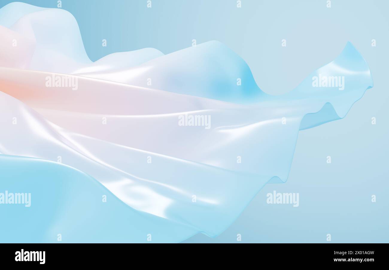 Abstract smooth cloth material, 3d rendering. 3d illustration Stock ...