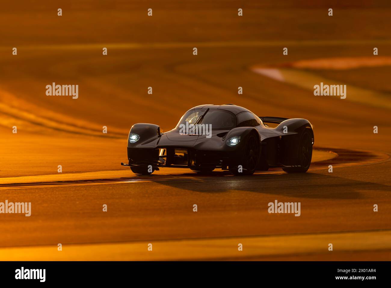 Aston Martin Valkyrie on Track Stock Photo