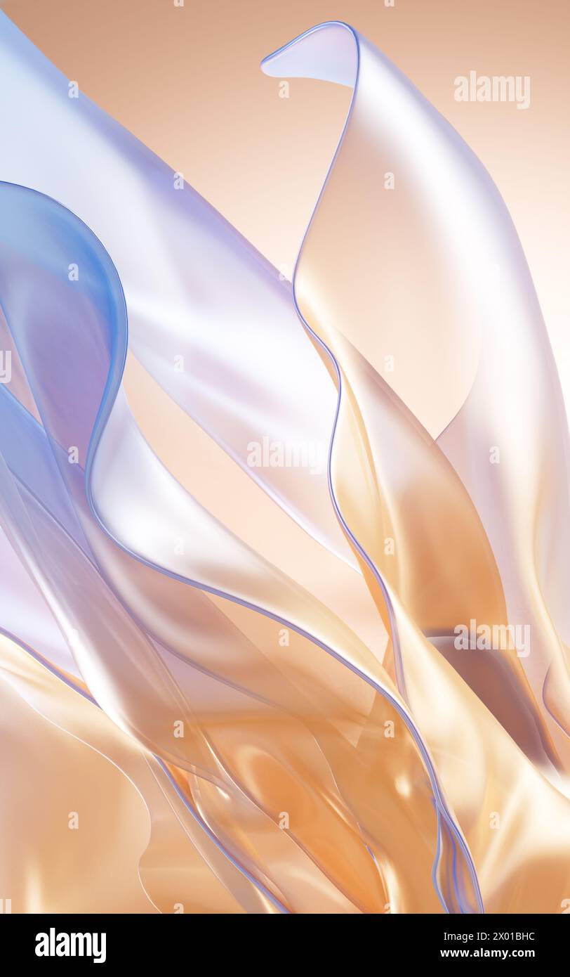 Abstract smooth cloth material, 3d rendering. 3d illustration Stock ...