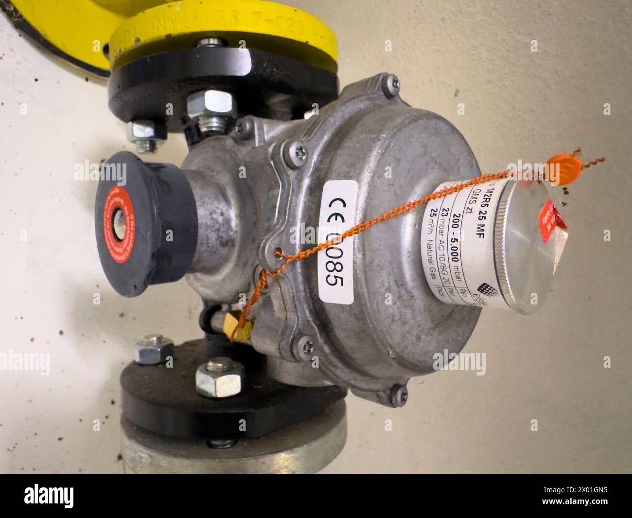 Gas connection in the basement of a residential building on Mar 3, 2024