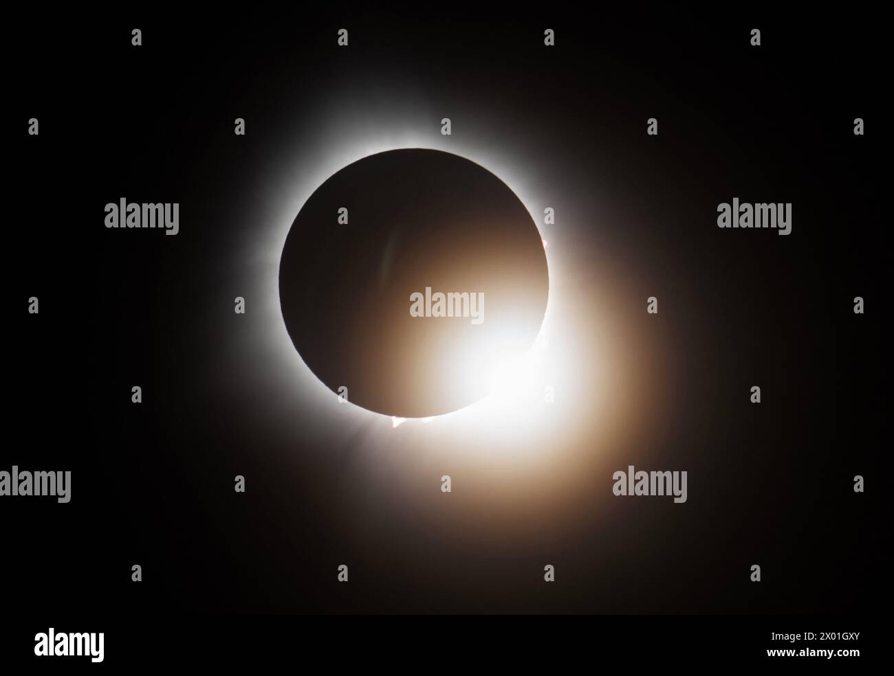 A total solar eclipse is seen from the Indianapolis Motor Speedway, 8