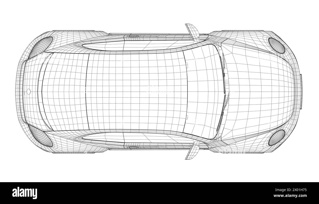 Golf car top view Stock Vector Images - Alamy
