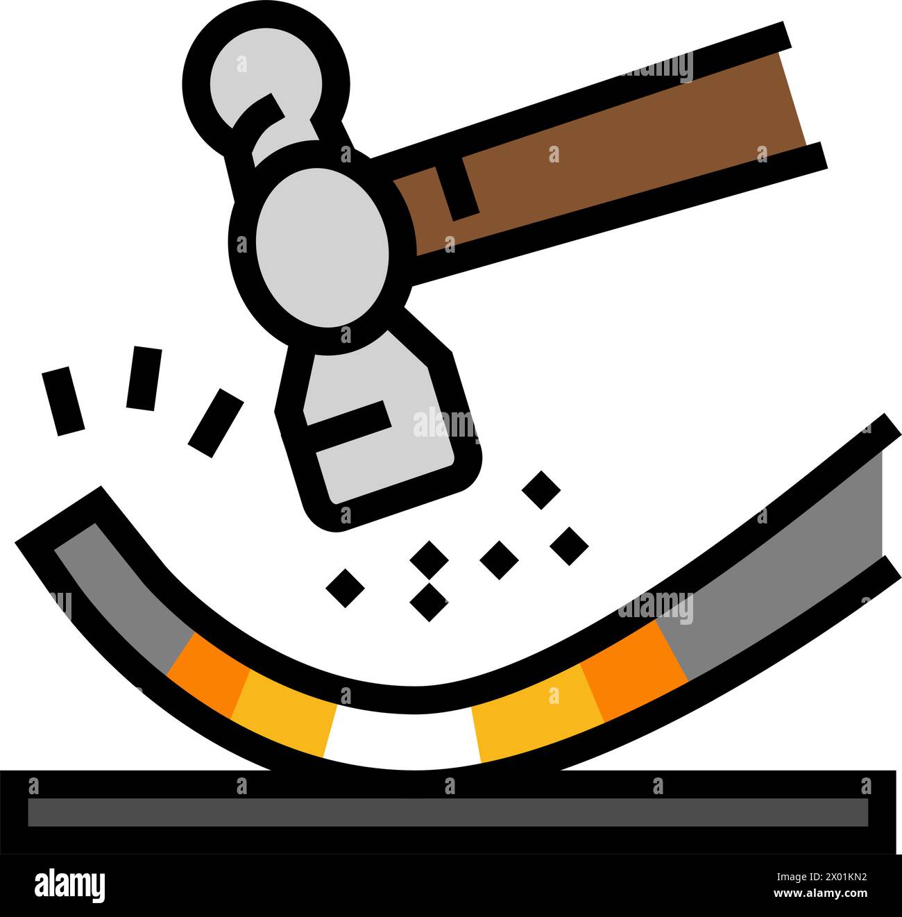 metalworking blacksmith color icon vector illustration Stock Vector