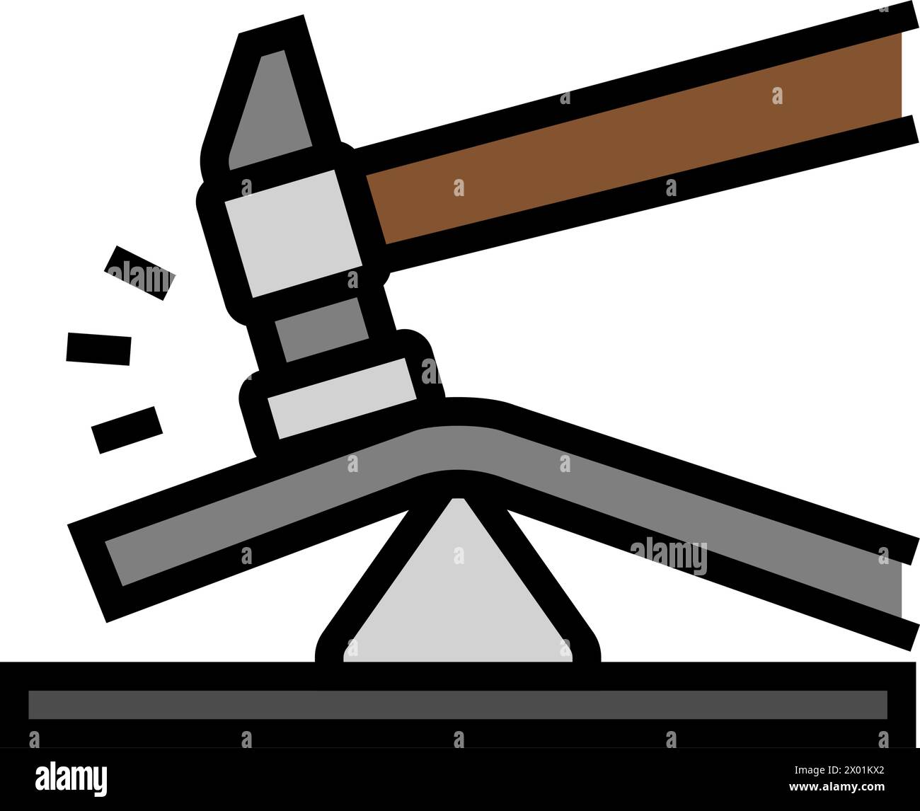 forming blacksmith color icon vector illustration Stock Vector Image ...