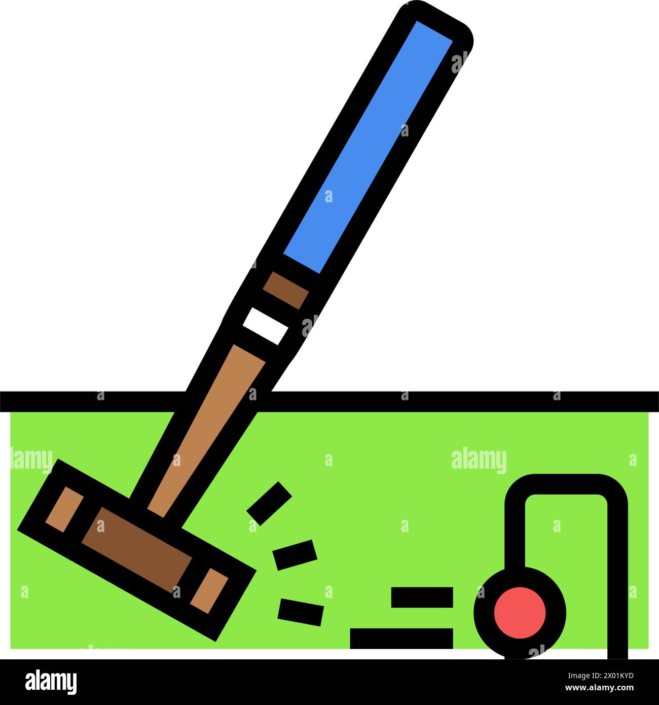 croquet game color icon vector illustration Stock Vector Image & Art