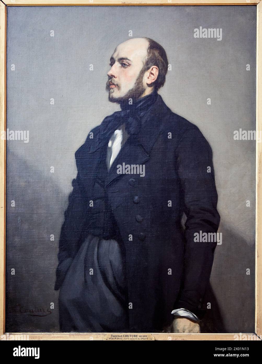 'Portrait de Léon Ohnet', 1841, Thomas Couture, Petit Palais Musée des Beaux Arts de la Ville de Paris, France, Europe Stock Photo