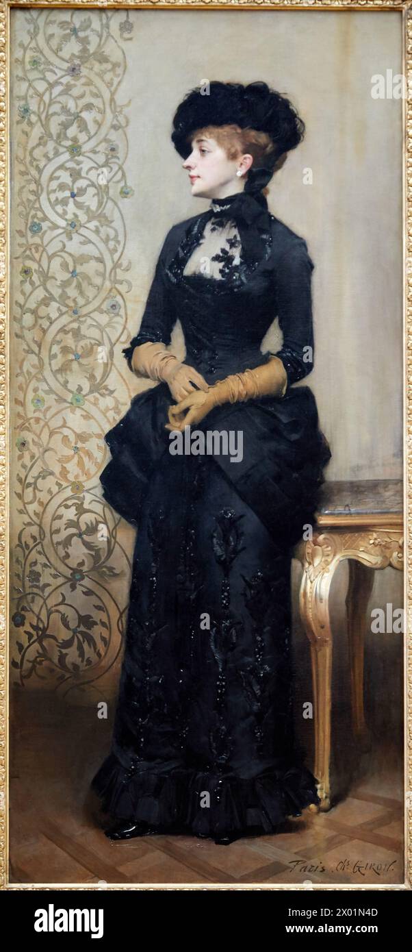 'La femme aux gants, dite La Parisienne', 1883, Charles Giron, Petit Palais Musée des Beaux Arts de la Ville de Paris, France, Europe Stock Photo