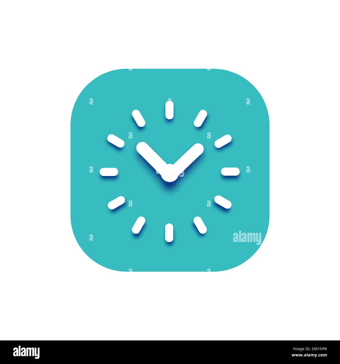 Clock vector icon on white background Stock Vector Image & Art - Alamy