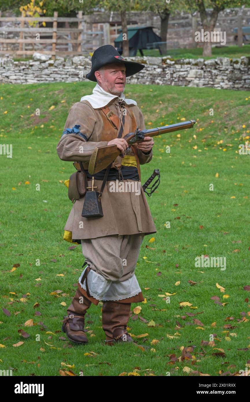 Enactors demonstrating their military drills on a Meet the Marchers day ...