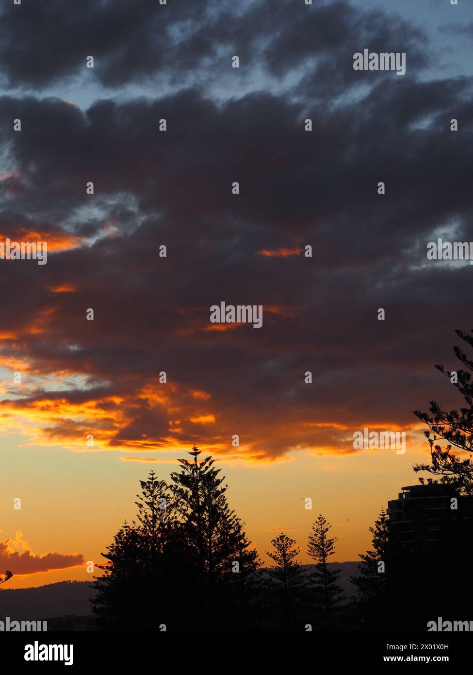Sunset over Burleigh Heads Stock Photo