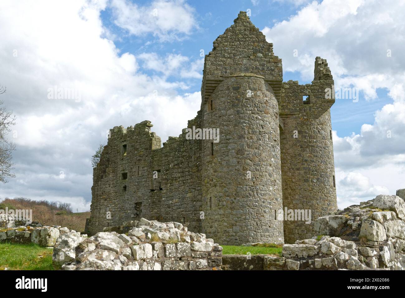 Monea Castle. Monea, County Fermanagh, Northern Ireland Stock Photo