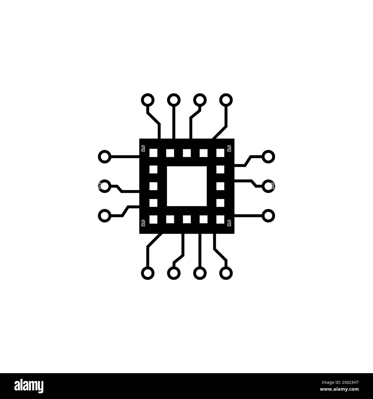 Pc processor icon simple Black and White Stock Photos & Images - Alamy