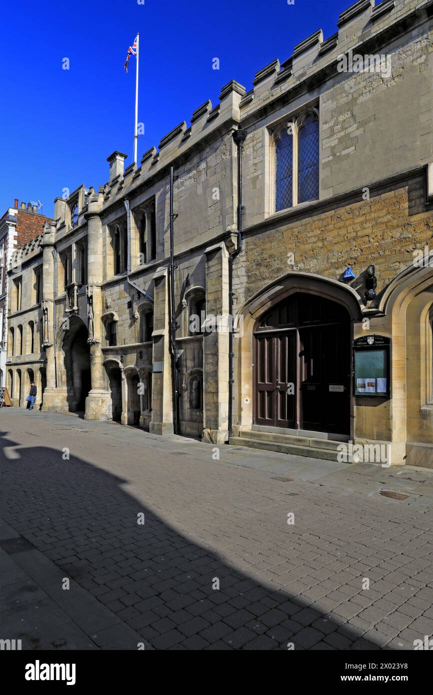 View of the Guildhall, Lincoln City, Lincolnshire, England, UK Stock Photo