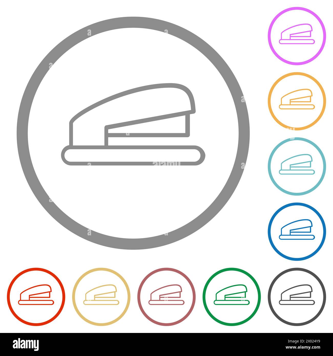 Manual stapler operation Stock Vector Images - Alamy