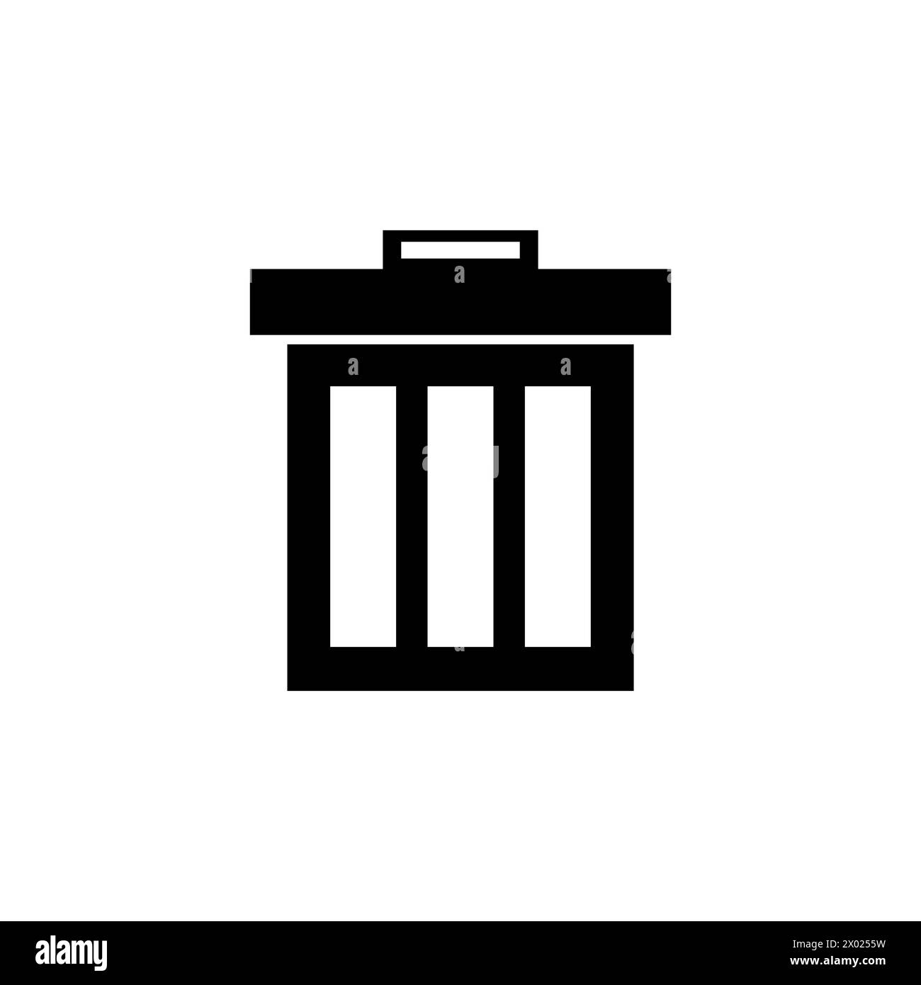 Trash Can Bin flat vector icon. Simple solid symbol isolated on white ...