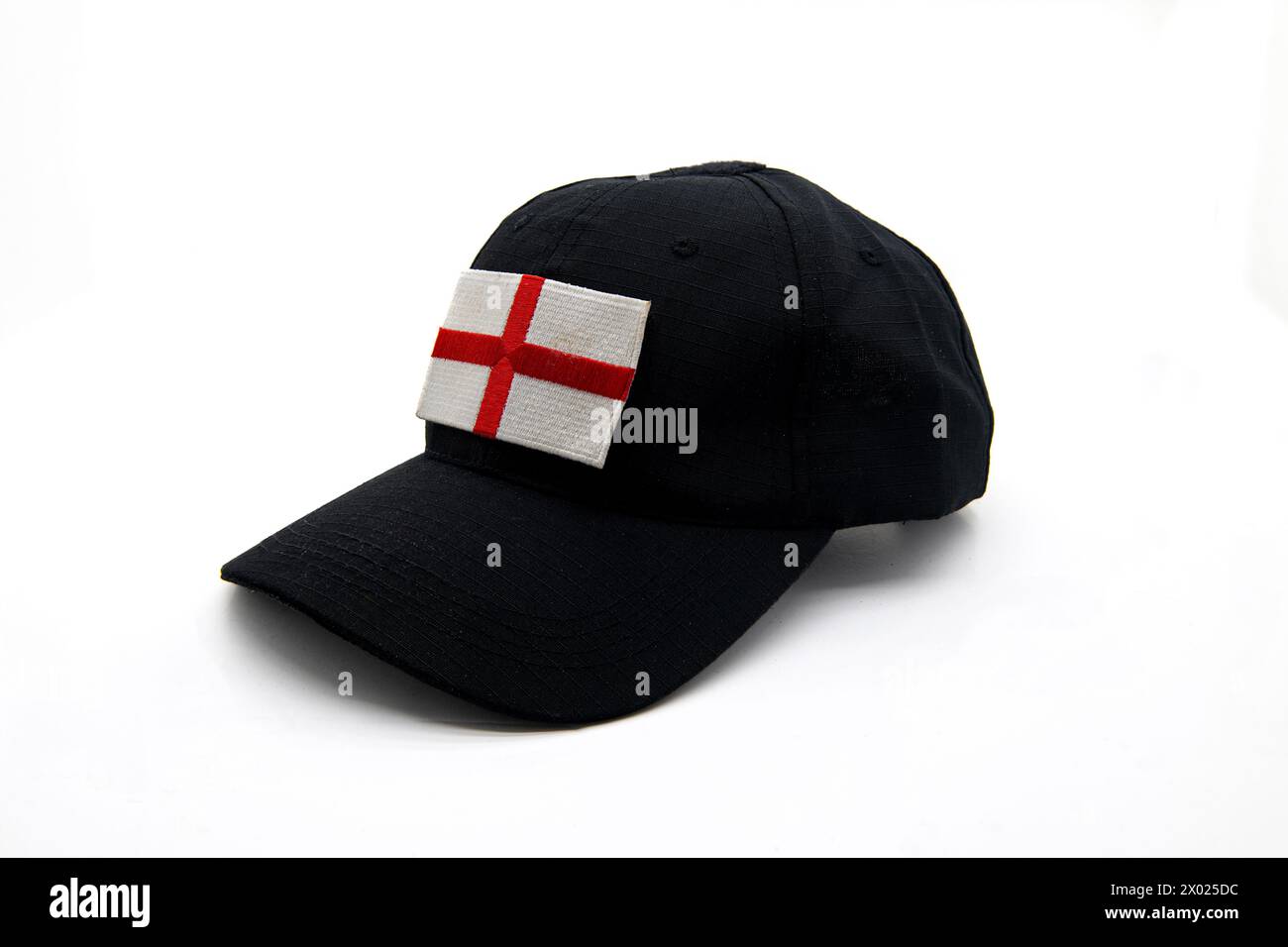 St Georges flag on cap. Stock Photo