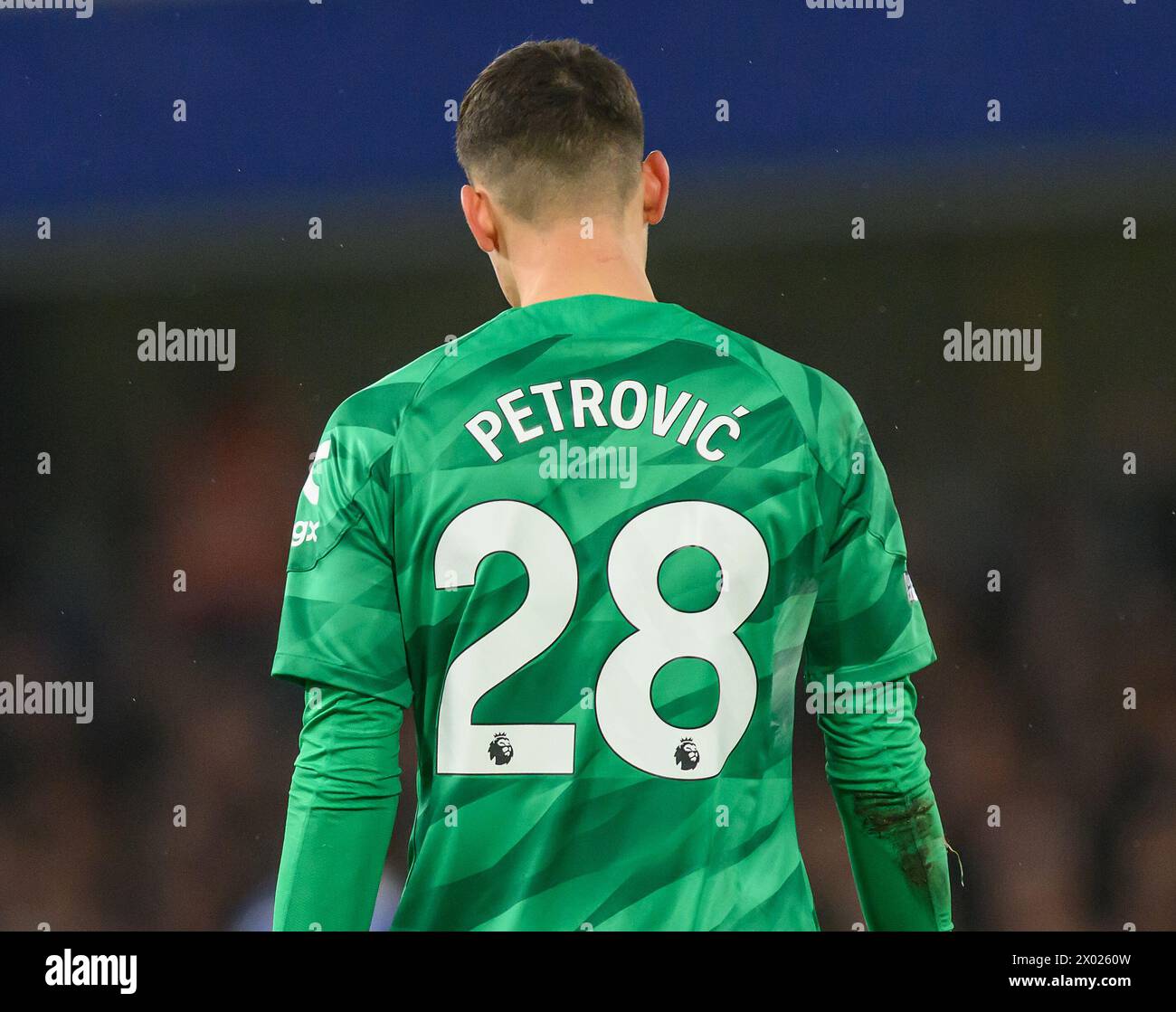 London, UK. 04th Apr, 2024 - Chelsea v Manchester United - Premier League - Stamford Bridge.                                                               Chelsea goalkeeper Djordje Petrovic in action against Manchester United. Picture Credit: Mark Pain / Alamy Live News Stock Photo