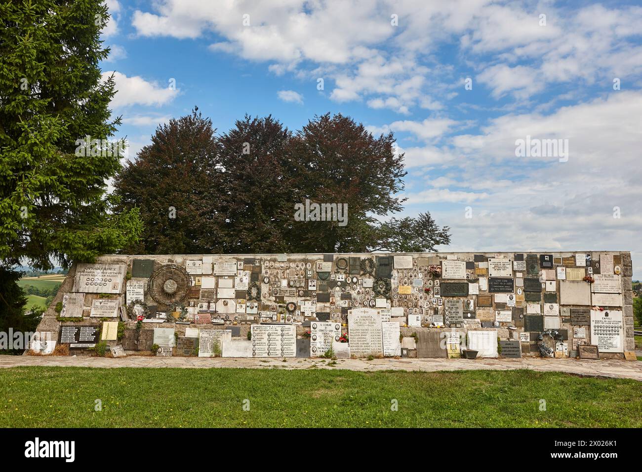 Mauthausen concentration camp. Italian prisioners of war death memorial. Austria Stock Photo
