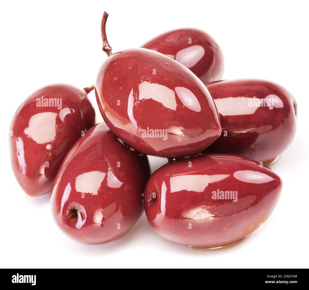 Kalamata olives isolated on white background Stock Photo Alamy