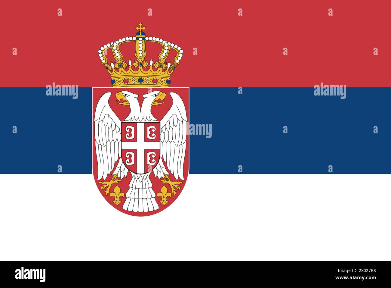 Serbia flag background illustration red blue white Stock Photo