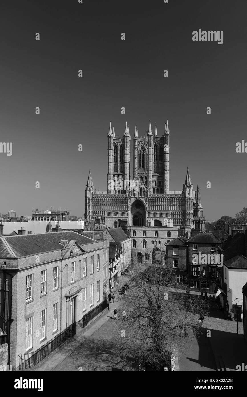 View over the Castle Hill area of, Lincoln City, Lincolnshire County ...