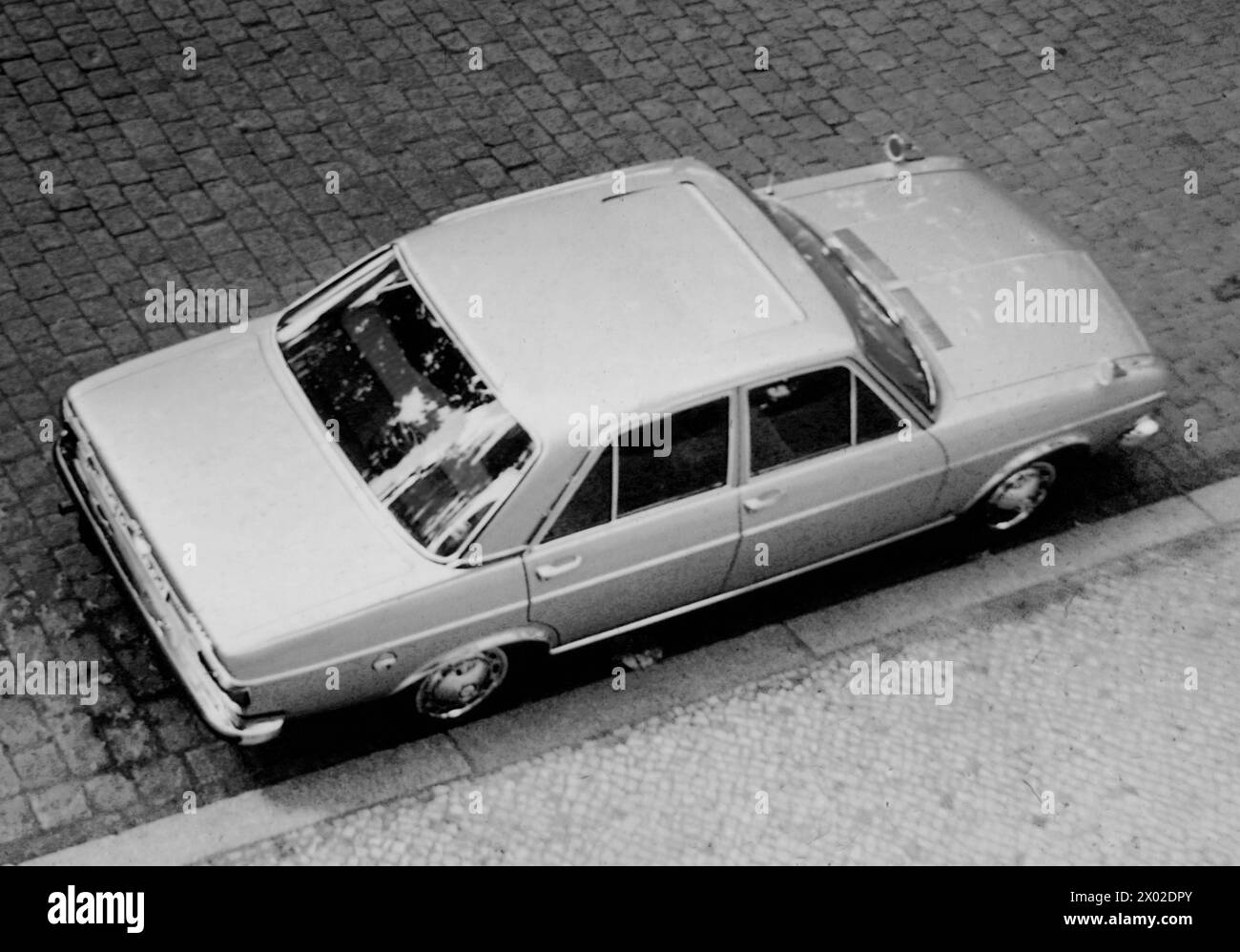 Camping GER, 20230801, Aufnahme ca.1972, Parkendes Auto *** Camping GER, 20230801, photo ca. 1972, parked car Stock Photo