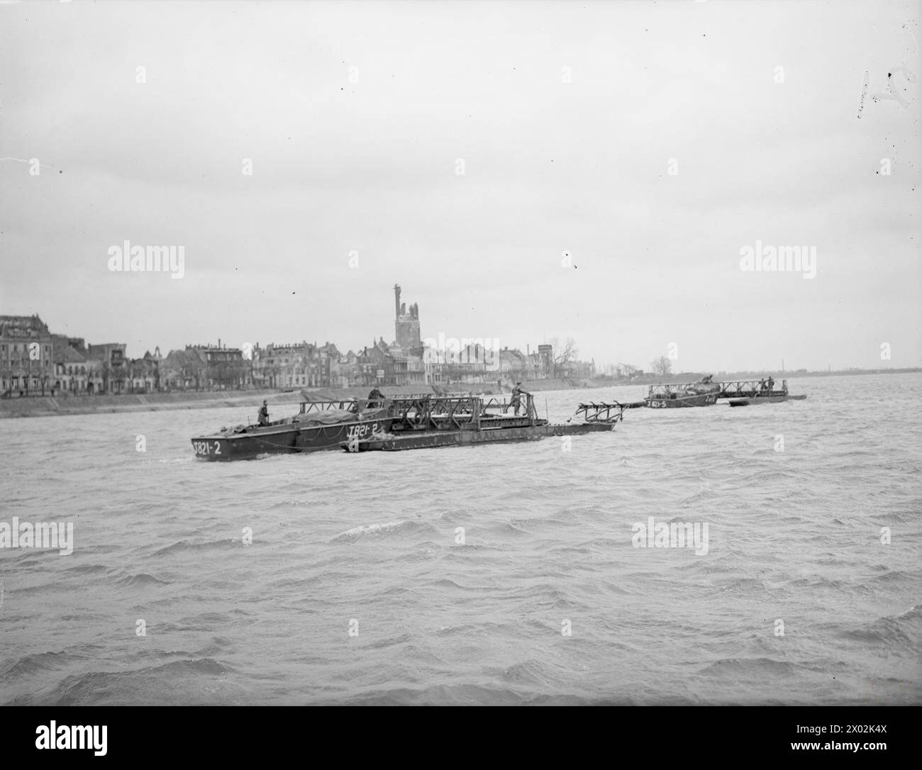 ROYAL NAVY'S PART IN RHINE CROSSING. 30 AND 31 MARCH 1945, EMMERICH ...