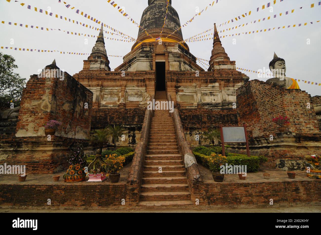 Wat Yai Chai Mongkhon, Ayutthaya, UNESCO World Heritage Site, Thailand, Southeast Asia, Asia Stock Photo