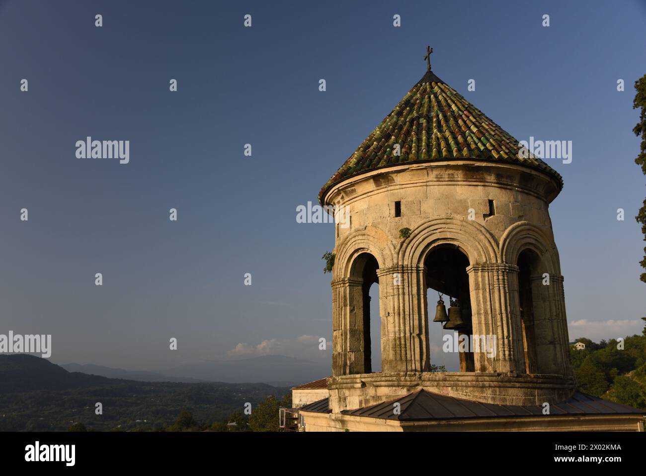 Gelati Monastery, Bell Tower, UNESCO World Heritage Site, Kutaisi, Imereti, Georgia, Central Asia, Asia Stock Photo