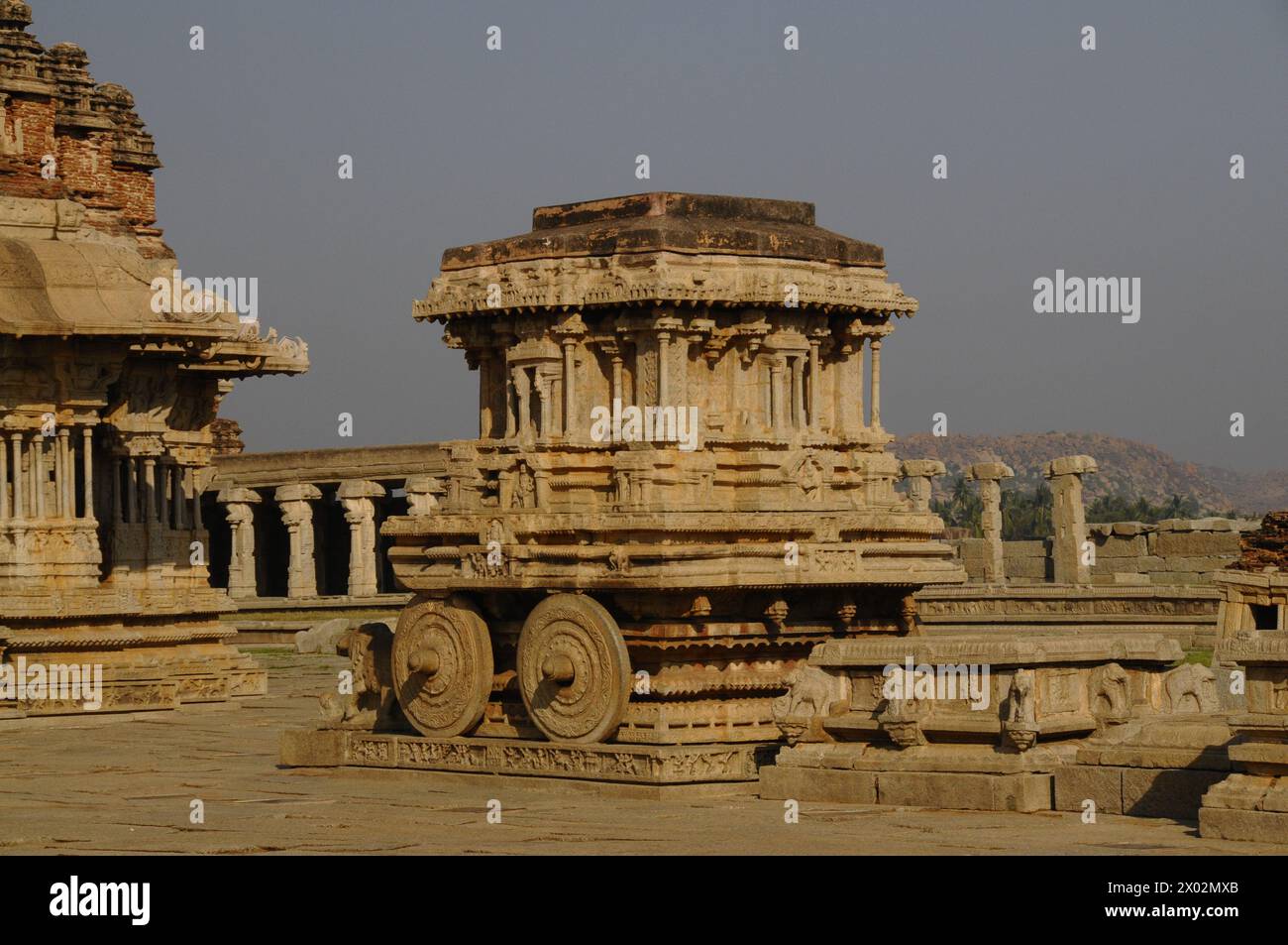 Stone Chariot at Vitthala Temple, Hampi, UNESCO World Heritage Site, Karnataka, India, Asia Stock Photo