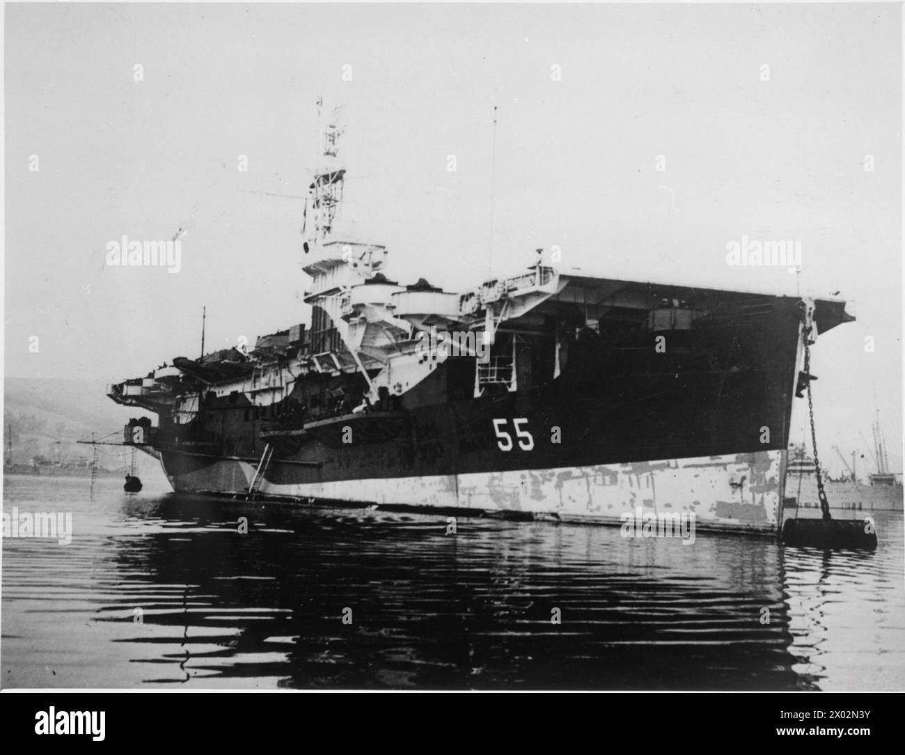 HMS SMITER - At a buoy  SMITER (ex VERMILLION) Stock Photo