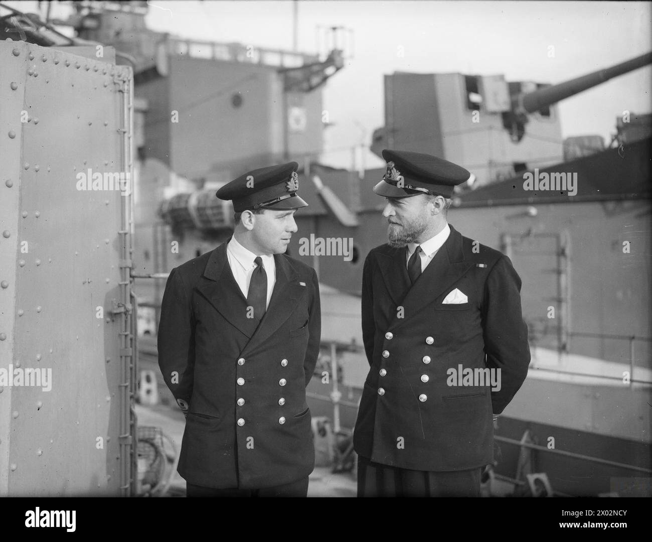 Lieutenant Commander N.E.G. Roper, DSO, RN, captain of HMS Redoubt ...