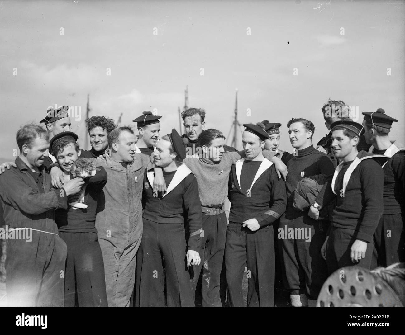 FIGHTING FRENCH CORVETTE SINKS 2 UBOATS. 14 MARCH 1943, GREENOCK, THE