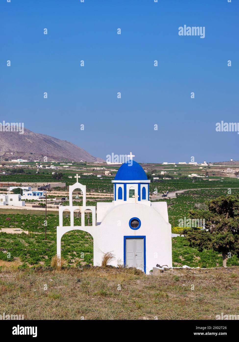 Holy Trinity Church, Akrotiri Village, Santorini or Thira Island, Cyclades, Greek Islands, Greece, Europe Stock Photo