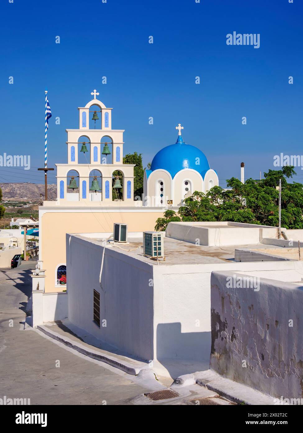 Holy Church of Agios Epiphanios, Akrotiri Village, Santorini (Thira) Island, Cyclades, Greek Islands, Greece, Europe Stock Photo