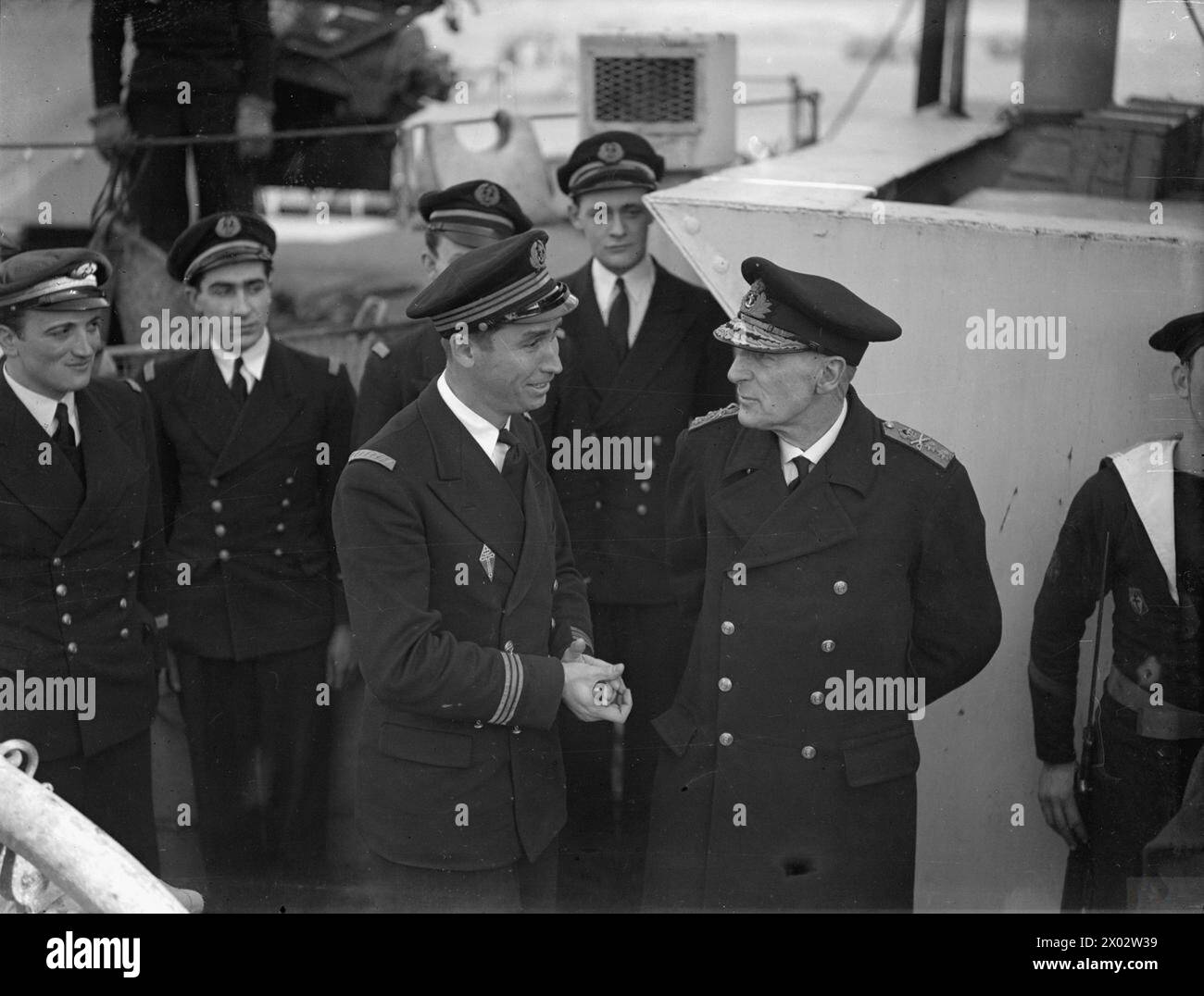 FIGHTING FRENCH CORVETTE SINKS 2 UBOATS. 14 MARCH 1943, GREENOCK, THE