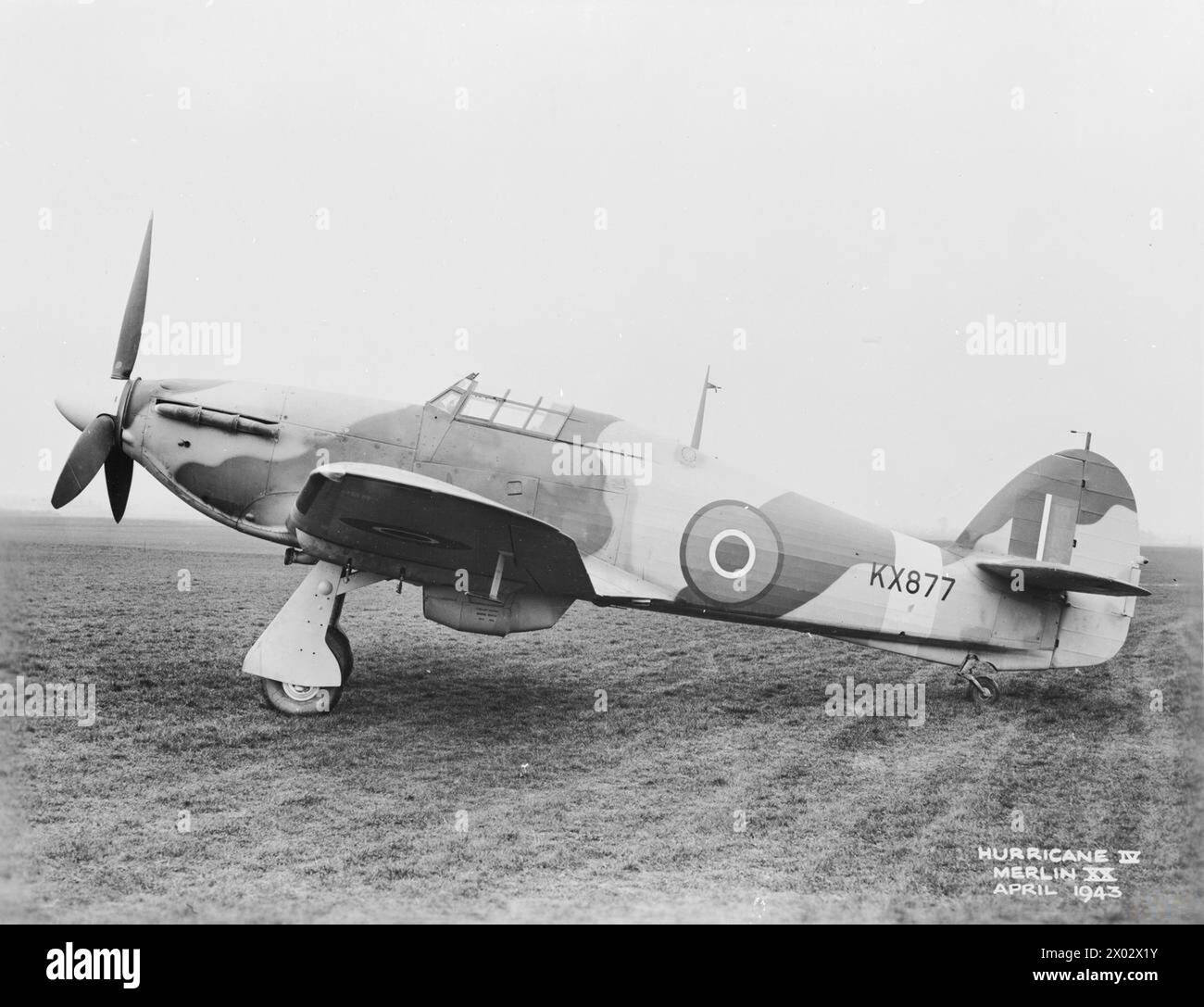 In April 1943, a Royal Air Force Hawker Hurricane Mark IV, No. KX877 ...