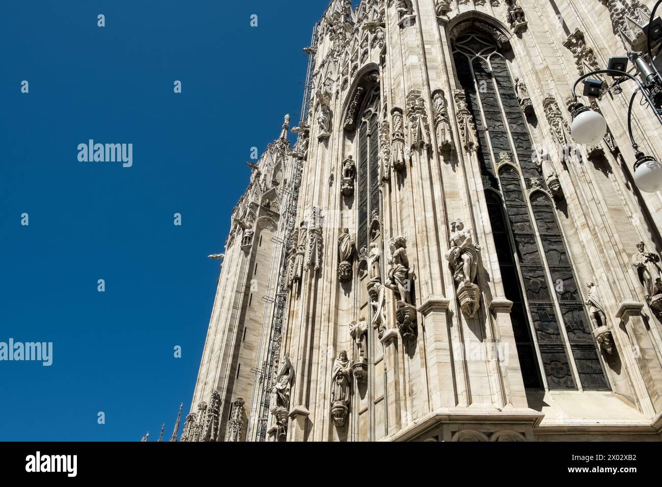 Architectural detail of Milan Cathedral (Duomo di Milano), dedicated to ...