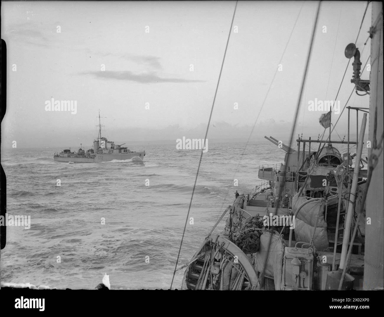 HMS Jersey Follows HMS Kashmir At Sea As Part Of The Fifth Destroyer hms-jersey-follows-hms-kashmir-at-sea-as-part-of-the-fifth-destroyer