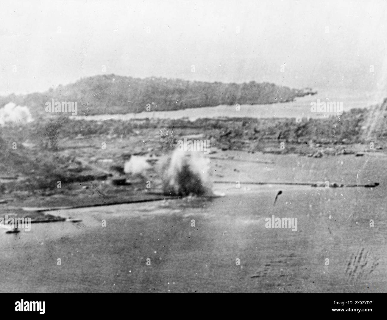 BRITISH NAVY ATTACKS TRUK. 14 AND 15 JUNE 1945, FROM ATTACKING NAVAL ...