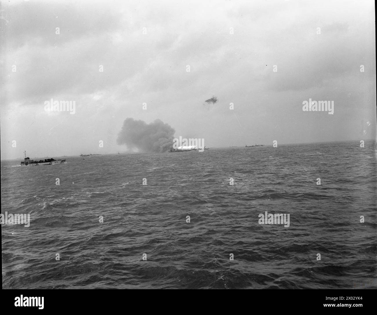 On 6 June 1944, during D-Day, an LCT(R) landing craft tank equipped ...