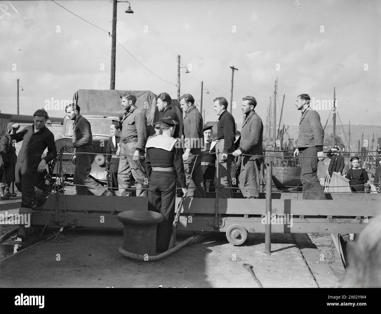FIGHTING FRENCH CORVETTE SINKS 2 UBOATS. 14 MARCH 1943, GREENOCK, THE