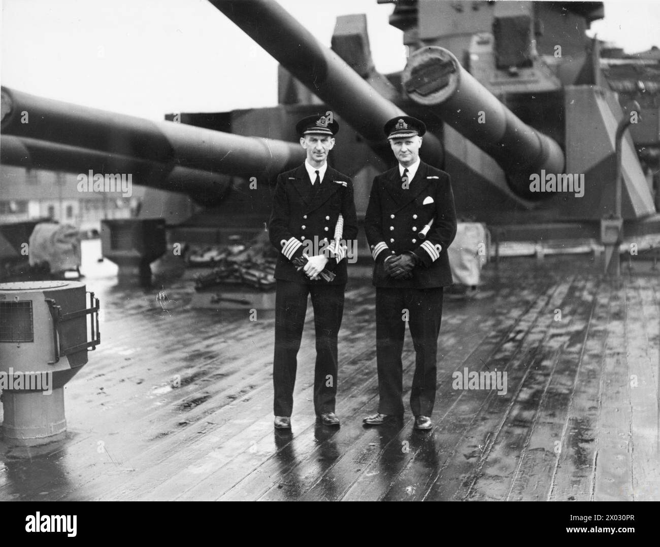 In 1940 at Rosyth, HMS King George V underwent a refit in dry dock ...