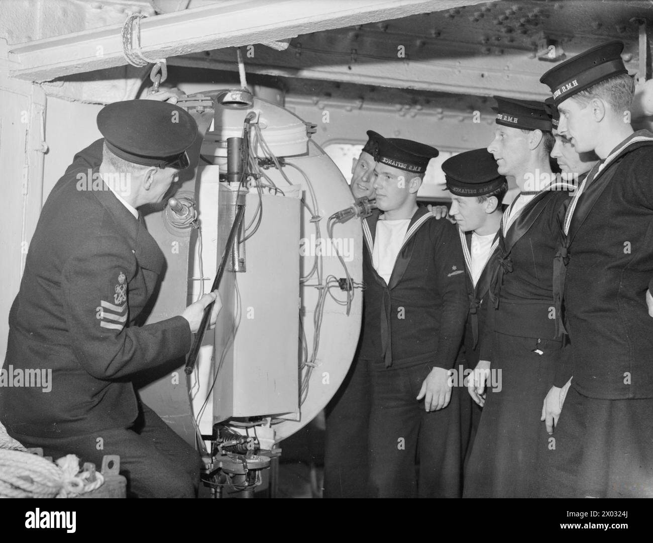 HMS DEFIANCE, TRAINING ESTABLISHMENT. SEPTEMBER 1940, HMS DEFIANCE ...