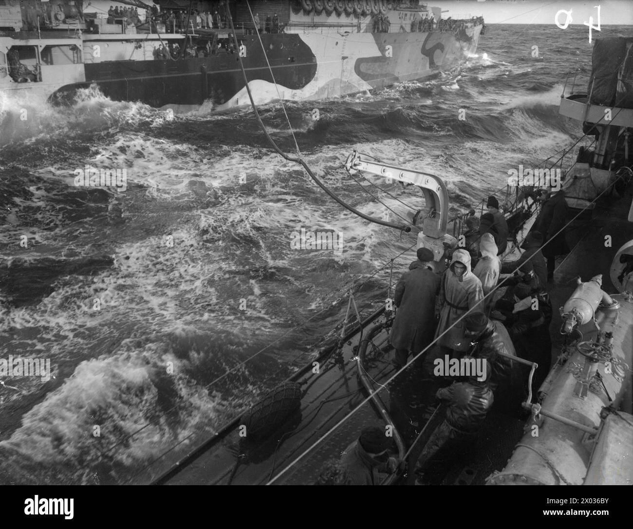 Refulled On 9 March 1942 in the North Atlantic, HMS Fury was refuelled at sea by ...