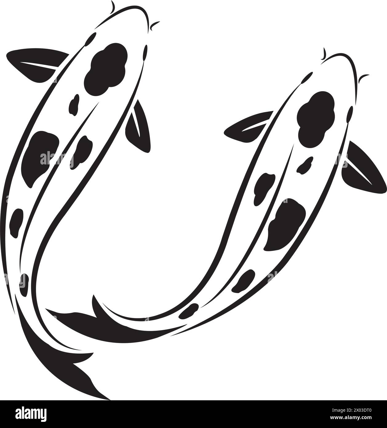 koi goldfish icon vector illustration symbol design Stock Vector