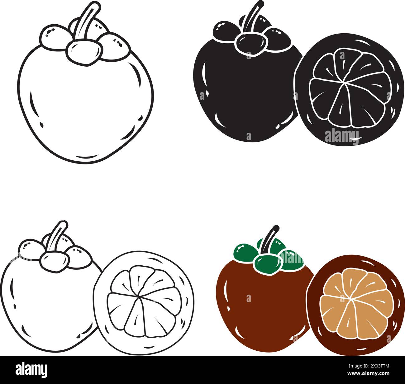 mangosteen icon vector illustration logo design Stock Vector Image ...