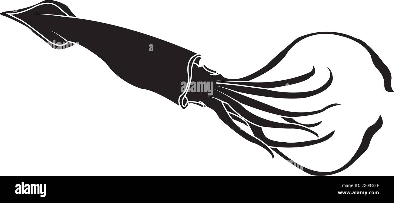 squid icon vector illustration symbol design Stock Vector